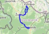Jesenik - Rychlebskie Ścieżki - trasa łatwa - mapa trasy gps - rower górski