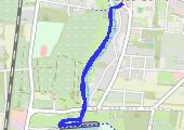 5 km + 4 x 20s - mapa trasy gps - bieganie
