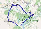 do Trzemeszna - mapa trasy gps - rower trekkingowy