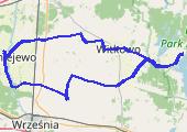 Grzybowo - mapa trasy gps - rower trekkingowy