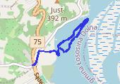 pływanie na pontonie - Tęgoborze - mapa trasy gps - łódź