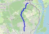 Police --> Warszewo (najszybsza) - mapa trasy gps - rower górski