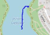 Pływanie po Głębokim - mapa trasy gps - pływanie dowolne