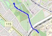Spacer po parku Kasprowicza - mapa trasy gps - spacer