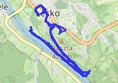 Lesko - podbiegi - mapa trasy gps - bieganie