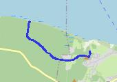 Trzebież --> Skarpa - mapa trasy gps - spacer