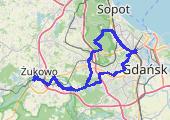 Z kaszą po gps - mapa trasy gps - rower trekkingowy