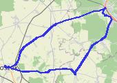 zamek w Toszku - mapa trasy gps - rower trekkingowy