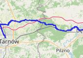 Dębica - Tarnów - mapa trasy gps - rower trekkingowy