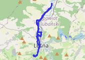 Leśna rowerem 2016-08-21 12:03 - mapa trasy gps - rower trekkingowy