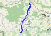 Leśna 2016-08-21 20:22 - mapa trasy gps - rower trekkingowy