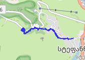 Klasztor Cminda Sameba - mapa trasy gps - wędrówka