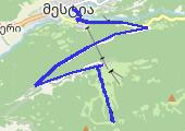 Mestia --> Punkt widokowy Hatsvali - mapa trasy gps - inna