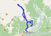 Jeziora Koruldi - mapa trasy gps - wędrówka
