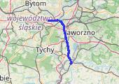 Trasa z dnia 2016-09-23 08:42 - mapa trasy gps - pociąg