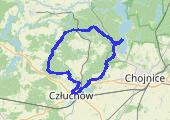 Puchar Polski w Pieszych Maratonach na Orientację "Harpagan 52" Człuchów  trasa 50km - mapa trasy gps - bieganie