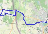 Trasa z dnia 2016-11-21 07:37 - mapa trasy gps - rower trekkingowy