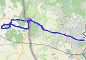 Dom - praca - dom - mapa trasy gps - rower trekkingowy