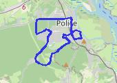 Wokół Polic - mapa trasy gps - rower górski