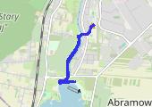13 km spokojnie po śniegu - mapa trasy gps - bieganie