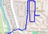 1 km - schłodzenie - mapa trasy gps - bieganie