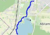 7 km spokojnie po śniegu - mapa trasy gps - bieganie