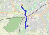 10 km + podbiegi 2 x 500m - mapa trasy gps - bieganie