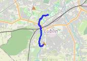 8 km + przebieżki 8 x 25s - mapa trasy gps - bieganie