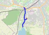 7 km + przebieżki 5 x 20s - mapa trasy gps - bieganie