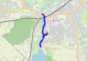 7 km + przebieżki 7 x 20s - mapa trasy gps - bieganie