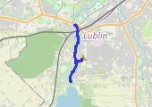 7 km + przebieżki 5 x 20s - mapa trasy gps - bieganie
