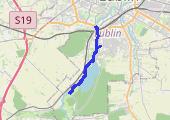 17 km long run - mapa trasy gps - bieganie
