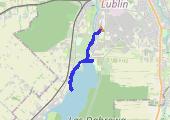 10 km + podbiegi 8 x 80m - mapa trasy gps - bieganie