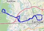 Lasy Radłowskie - mapa trasy gps - rower trekkingowy