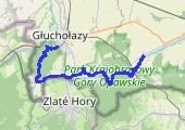 Z Głuchołaz przez Górę Parkową, Czapkę, Jarnołtówek i Bukową Górę do Moszczanki - mapa trasy gps - marsz
