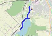 12k + podbiegi 6 x 120m - mapa trasy gps - bieganie