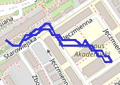 Trasa z dnia 2017-03-27 15:18 - mapa trasy gps - spacer