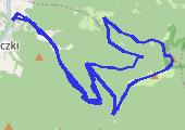 Mogielica - mapa trasy gps - rower górski
