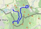 Biskupia Kopa z zachodem słońca za Śnieżką - mapa trasy gps - marsz