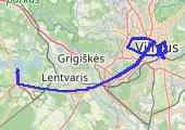 Wilno - mapa trasy gps - spacer