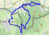 Skały Karolinki, Bukowa Góra, Biskupia Kopa i Zláte Hory - mapa trasy gps - marsz
