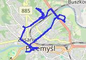 2017-05-15_Przemyśl - mapa trasy gps - rower trekkingowy
