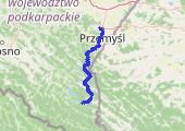 2017-05-16_Przemyśl - Polana - mapa trasy gps - rower trekkingowy