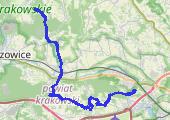 Zabierzów-Dol. Racławki - mapa trasy gps - wędrówka