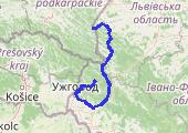 20170708 UKRAINA D1 Kroscienko - Lumszory - mapa trasy gps - motocykl