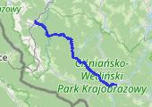 Cisna- Komańcza - mapa trasy gps - marsz