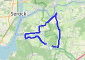 Łosie - mapa trasy gps - nartorolki