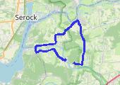 Łosie - mapa trasy gps - nartorolki