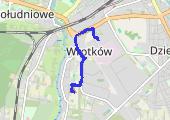 rowerem z pracy - mapa trasy gps - rower trekkingowy