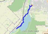 11k + interwały 6 x 500m - mapa trasy gps - bieganie